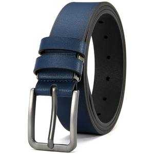 Premium Quality Leather Man Belt Good Plate Buckle Quality Alloy Buckle Genuine Leather for Jeans - Product Image 1