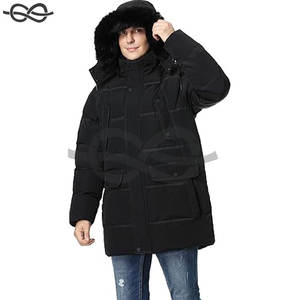 Abrigo de invierno para hombre con capucha desmontable Chaqueta de plumón larga de peso pesado para Parka acolchada con estilo de calidez extrema - Product Image 6