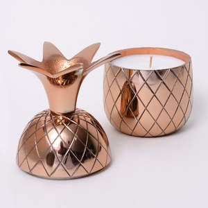 Best Quality Metal Pineapple Shape Wax Filled Candle at Reasonable Price From India - Product Image 1
