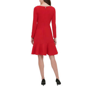 Abito Asimmetrico Rosso da Donna Tommy Hilfiger Taglia 6 con Vita Naturale - Product Image 2