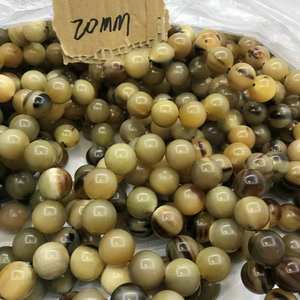 Cuentas de piedra de cuerno genuinas naturales Cuentas redondas ecológicas pulidas Categoría de producto - Product Image 3