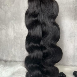 Extensions de cheveux vierges de haute qualité 100% naturels, double trame, double épaisseur, non traités, cheveux indiens - Product Image 3