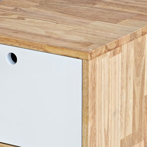 TCN68046 Personal Locker 2 Drawers 40x60x54cm Bamboo Rubber Wood <b>Functional</b> Foldable for Desktop Bathroom for <b>Shoes</b> Storage - Product Image 6
