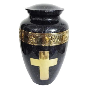 Venta directa de fábrica de La India Urna funeraria hecha a mano de aluminio de alta calidad Tarro de cremación moderno Capacidad de 5-15L Mejor precio Único - Product Image 1