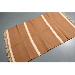 Turkish Rug, Accent 3.6x5.9 ft Vintage Rug, <b>Brown</b> Camouflage <b>Wool</b> Rug - Product Image 1