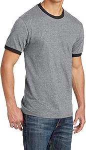 เสื้อยืดแขนสั้นสำหรับผู้ชายแบบลำลองอัจฉริยะ, เสื้อยืดผ้าฝ้ายถัก100% 180กรัมออกแบบให้มีน้ำหนักสีทึบ - Product Image 2