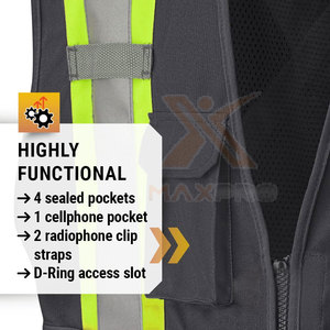 Nuevo Chaleco Reflectante de Seguridad de Talla Grande, Transpirable, Hecho de Poliéster - Product Image 4