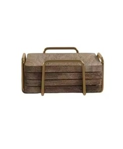 Juego de posavasos de estilo clásico con forma de Octágono ecológico de acero inoxidable de primera calidad, alfombrillas decorativas para bebidas para escritorio de oficina, Bar de fiesta - Product Image 2