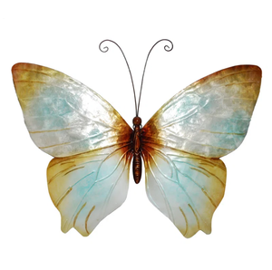 Decoración de pared de metal en forma de mariposa, colgante de pared para interiores y exteriores, hotel, restaurante, hogar, sala de estar, dormitorio, artes decorativas personalizadas - Product Image 1