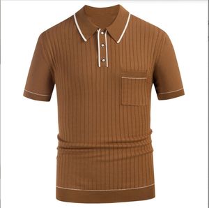 Polo de Golf pour hommes de haute qualité nouveau maillot d'été hommes revers à manches courtes affaires décontracté polo tricoté - Product Image 1