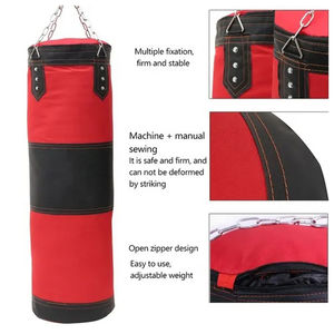Sac de frappe lourd en cuir PVC léger pour les arts martiaux, le kick-boxing, l'entraînement, personnalisable avec du sable, respirant - Product Image 2