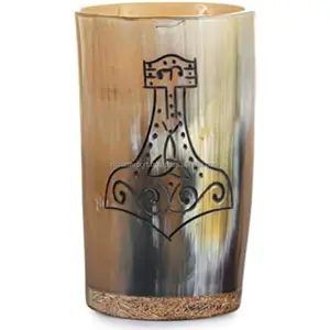 RF el sanatları tarafından hindistan'dan ihracat için özel içme boynuz cam kupa ve Viking boynuz hint el yapımı öğeler