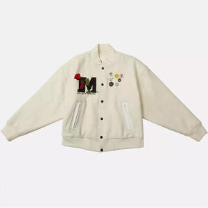 Chaqueta Bomber de Béisbol Personalizada con Bordado para Hombre, Cuello Alto, Estilo Urbano, Chaqueta de Invierno Ecológica con Logotipo Frontal - Product Image 4