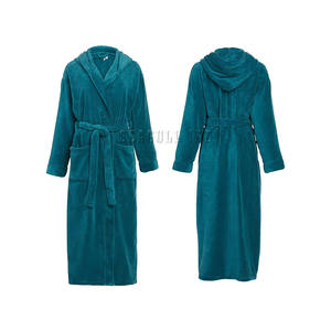 Vente en gros de peignoir de luxe pour femmes à séchage rapide avec logo personnalisé 100% velours de coton pour hôtels et adultes - Product Image 4