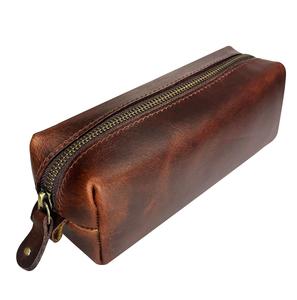 Estuche para lápices Fabricante italiano de estuche con cremallera de cuero granulado para bolígrafos y lápices Accesorios DE TRABAJO Hecho Italia Cuerda - Product Image 4