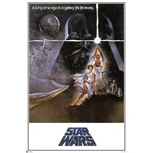 Póster 'A' de Star Wars de estilo moderno, arte de pared americano, material de papel con marco negro - Product Image 5