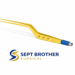 Pinces chirurgicales angulées plaquées titane or, pinces médicales de précision pour la microchirurgie - Product Image 3