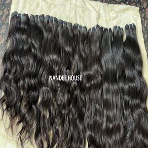 Extensions de cheveux humains bouclés naturels indiens de 8 pouces, longueur longue, provenant d'un seul donneur, sans nœuds, style Jerry Curl, super double drawn - Product Image 3