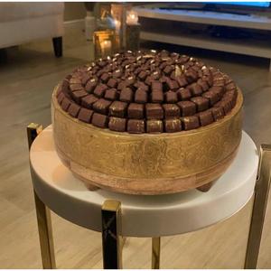 Tazón decorativo de Mesa para el hogar con diseño árabe, exhibición de postres dulces, tazón de Chocolate de Metal, ocasiones de boda, tazón para servir frutas secas - Product Image 1