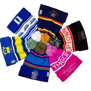 Gorros de Punto Personalizados con MOQ Bajo, Unisex, con Logotipo, Diseño a Rayas, Hilo de Algodón, Forro de Satén, Jacquard - Product Image 5