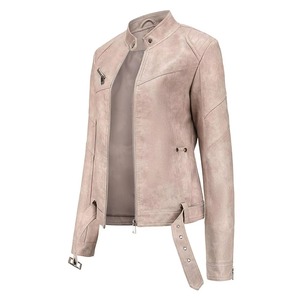 Vestes en cuir pour femmes à bas prix Vestes en cuir véritable personnalisées à la mode en vrac pour femmes - Product Image 5