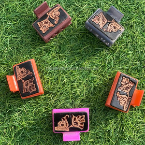 กิ๊บหนีบผมหนังขนาดเล็กสำหรับผู้หญิงทำด้วยมือมีสไตล์ตะวันตกคลิปหนีบผมขนาดเล็ก - Product Image 4