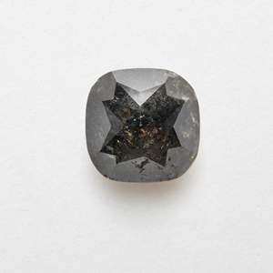 Diamante suelto de 1.93 ct, corte cojín, sal y pimienta, 6.60x6.60x5.10, corte excelente para la fabricación de joyas, certificado por IGI - Product Image 2