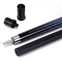 Queue de billard de piscine en fibre de verre haut de gamme 1/2 split 11,5 mm/12,5 mm Queue de billard neuf boules avec extension en acier inoxydable professionnelle