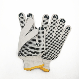 Gants de travail de jardin en maille de nylon et polyester de haute qualité 13G avec points en caoutchouc PVC mini, antidérapants - Product Image 5