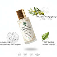 Soin Anti-Âge et Raffermissant 50ml à la Formule Naturelle pour le Visage et le Décolleté, Étiquette Privée OEM, Produit de Soin du Cou à la Moringa Rouge d'Italie