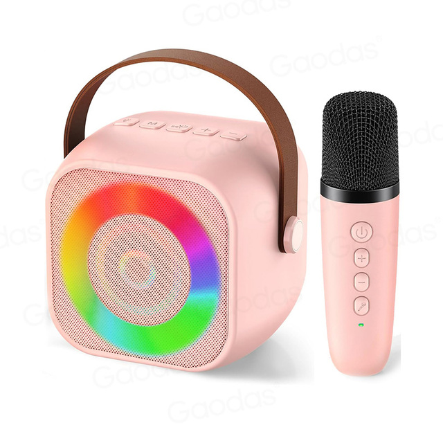 New Design K29 Household KTV Party Karaoke Speaker Portable RGB Light Multifunctional Wireless Woofe Speaker with Microphone