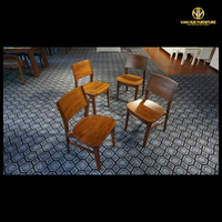 Ensembles de table à manger en bois massif de luxe en noyer 4 chaises pour meubles de salle à manger