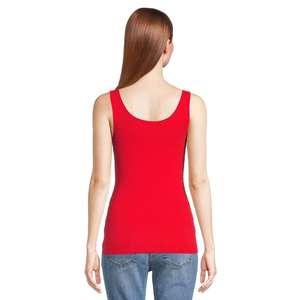 Débardeur personnalisé en tricot sans manches à col en V OEM Femmes Logo court à l'avant respirant à la mode Design Streetwear décontracté - Product Image 2