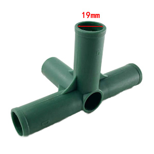 Raccords de tuyauterie en acier plastifié 11mm 16mm 19mm, connecteurs de jardinage à trois, quatre ou <span class=keywords><strong>cinq</strong></span> voies, supports de piquets, connecteurs de treillis en plastique - Product Image 2