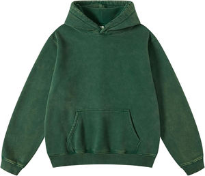 Sweat-shirt à capuche personnalisé surdimensionné et lourd pour homme Streetwear en coton lavé à l'acide de haute qualité pull vintage GSM lourd - Product Image 3