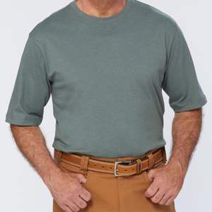 T-shirt athlétique à col rond à séchage rapide pour hommes, tissu doux 100% coton, léger et respirant, plusieurs couleurs avec motif imprimé - Product Image 5