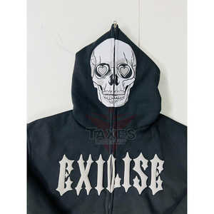 Sudaderas con Capucha Personalizadas para Hombre, de Alta Demanda, con Cierre, Talla Grande, 100% Algodón, Felpa, Casual, Transpirable, con Logotipo Personalizado y Diseño de Impresión Puff - Product Image 3