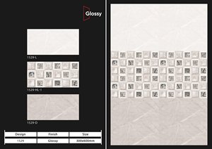 Juego de azulejos de pared de cerámica de la mejor calidad 300x600, decoración de azulejos, color marrón, Rosa ligero de 8mm de espesor - Product Image 2