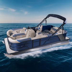 Presupuesto 18-20Ft 19Ft Pies Río Grande Aluminio Ocio Deporte <span class=keywords><strong>12</strong></span> Persona Pontón Fiesta Barcos Yate Con <span class=keywords><strong>Remolque</strong></span> - Product Image 1