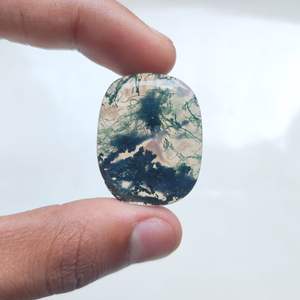 Hecho a mano Natural de alto grado musgo ágata IGI certificado cristal de cuarzo piedras preciosas sueltas para la fabricación de joyas tamaño y forma libre - Product Image 4