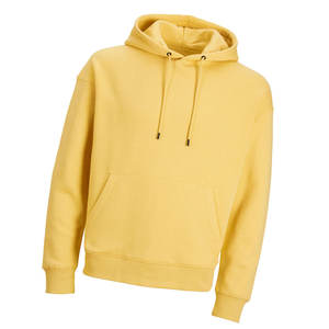 เสื้อฮู้ดสีเหลืองแบบเรียบสำหรับผู้ชายและผู้หญิงเสื้อมีฮู้ดแบบสวมศีรษะให้ความอบอุ่นใหม่เสื้อมีฮู้ดแบบ100% ผ้าฝ้ายออกแบบโลโก้ได้ตามต้องการ - Product Image 3