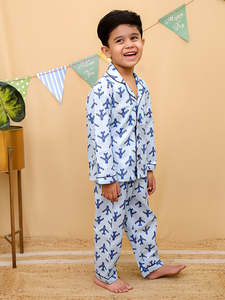 100% coton confortable garçons vêtements ensembles formel enfants pyjamas costume manches longues dessin animé motif doux caractéristiques pour le printemps été - Product Image 6