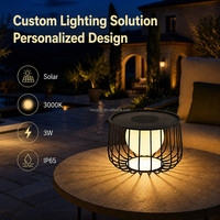 Lampe de table solaire extérieure décorative moderne, étanche IP65, pour la décoration de patio, de villa et de cour