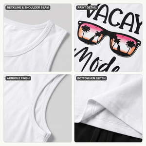 Camiseta sin Mangas Personalizada 100% Algodón para Hombre, Informal, Transpirable, Tejida, con Diseño Gráfico, para Gimnasio, Verano - Product Image 4