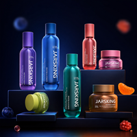 Ensemble de flacons cosmétiques en verre coloré dégradé OEM personnalisé avec bouchon fileté pour toner, fabrication en gros, marque de soins de la peau, approvisionnement OBM