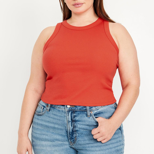Proveedor de camisetas sin mangas para mujer con sede en Pakistán que proporciona personalización OEM y MOQ para tops atléticos y Racerback acanalados de moda - Product Image 5