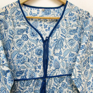 Vente en gros robes décontractées design grande taille à manches longues été lâche mini imprimé designer caftan robes kimono pour femmes ensembles - Product Image 1