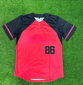 Uniforme de maillot de baseball personnalisé de haute qualité unisexe col en V taille plus avec logo personnalisé ensembles de softball doux et respirant pour adultes - Product Image 5