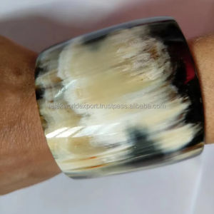 Pulsera de cuerno de búfalo de Color superior, brazalete de cuerno de vaca a la moda, joyería para mujer para bodas, compromisos, precio al por mayor FWE - Product Image 2