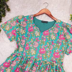 Robe longue d'été en coton à imprimé floral - Product Image 2